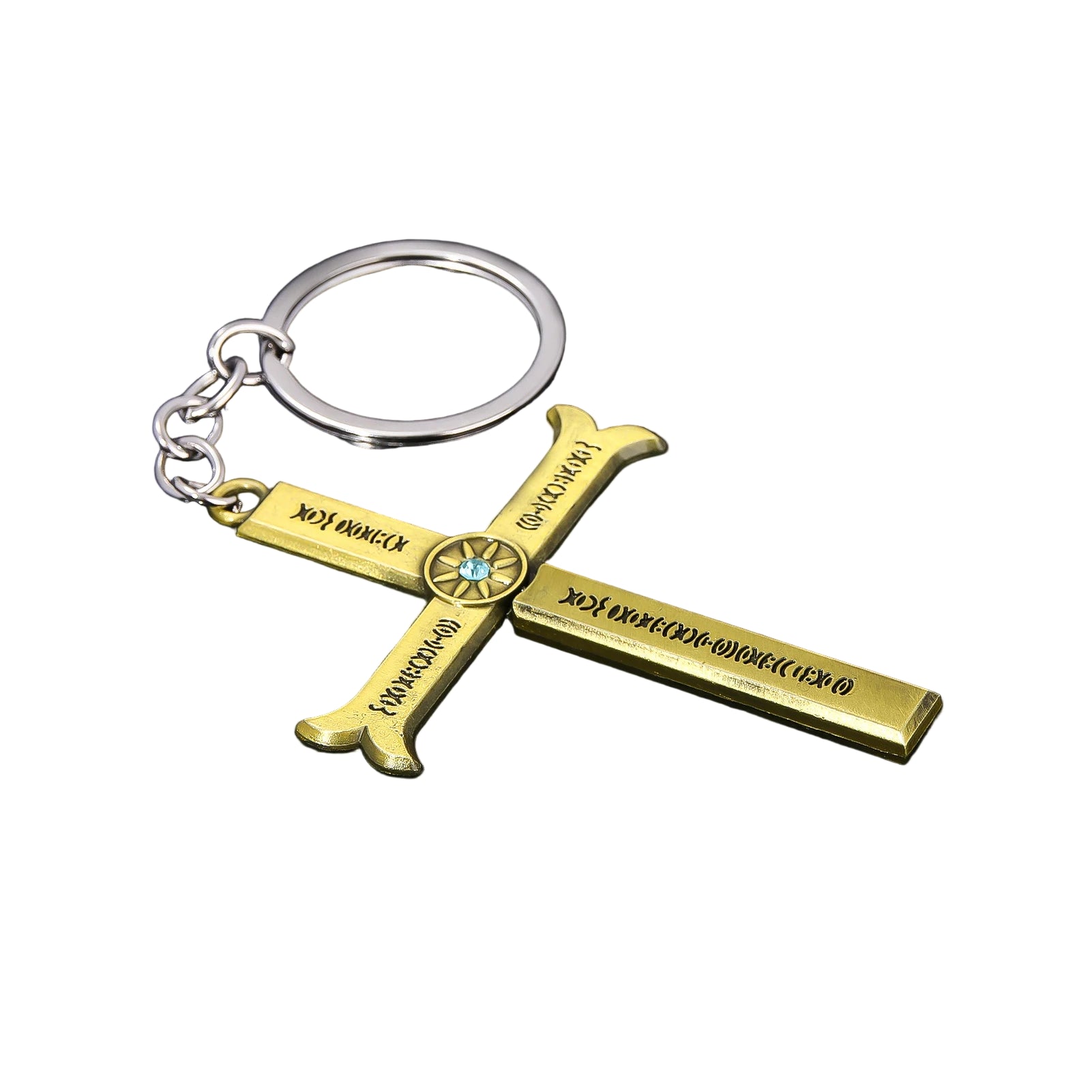 Anime inspired Cross Knife Keychains 