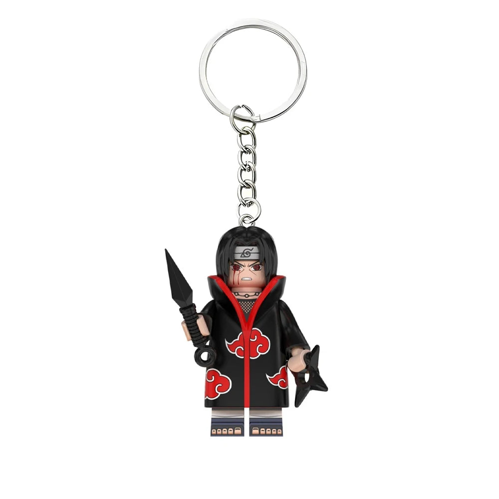 NARUTO Yahiko Konan Nagato Anime Figure Keychain Creative Building Blocks Cartoon Pendant Bag Keychain Accessories Gifts Toys